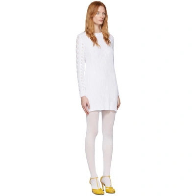 Shop See By Chloé See By Chloe White Lace Sweater Dress In 101 White