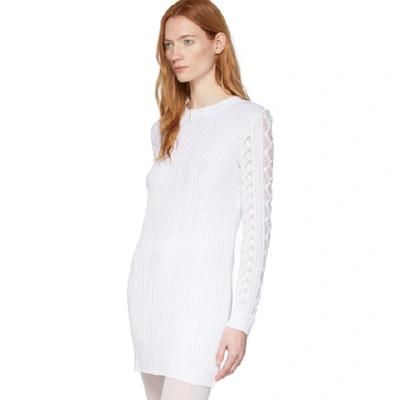 Shop See By Chloé See By Chloe White Lace Sweater Dress In 101 White
