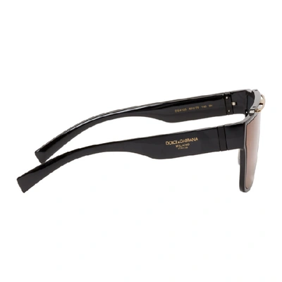 Shop Dolce & Gabbana Dolce And Gabbana Black Viale Piave 2.0 Sunglasses In 501/76blk