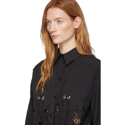 Shop See By Chloé See By Chloe Black Broderie Anglaise Shirt In 001 Black