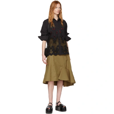 Shop See By Chloé See By Chloe Black Broderie Anglaise Shirt In 001 Black