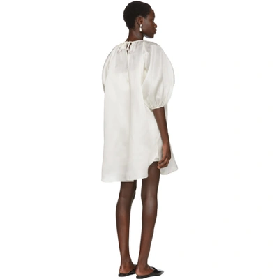 Shop Arch The Ssense Exclusive Off-white Silk Balloon Dress In Ivory