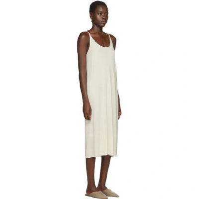 Shop Arch The Off-white Silk And Cashmere Dress In Ivory