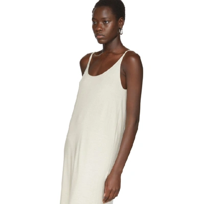 Shop Arch The Off-white Silk And Cashmere Dress In Ivory