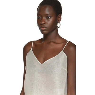 Shop Arch The Off-white Silk V-neck Tank Top In Ivory