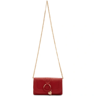 Shop See By Chloé See By Chloe Red Hana Chain Wallet In 665 Rdntred