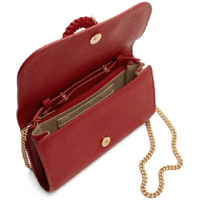 Shop See By Chloé See By Chloe Red Hana Chain Wallet In 665 Rdntred