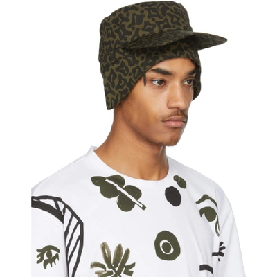 Shop Marni Green Camo Workwear Cap In Cav69 Green