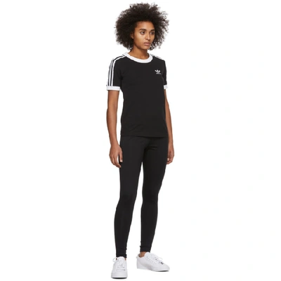 Shop Adidas Originals Black 3-stripes T-shirt