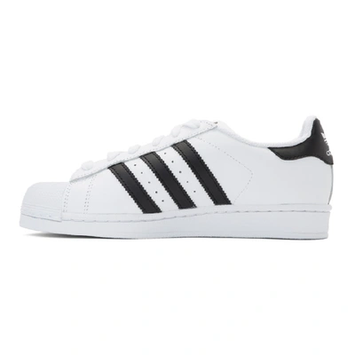 Shop Adidas Originals White & Black Superstar Sneakers In Cloud White/core Black/cloud White