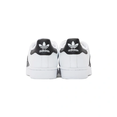 Shop Adidas Originals White & Black Superstar Sneakers In Cloud White/core Black/cloud White