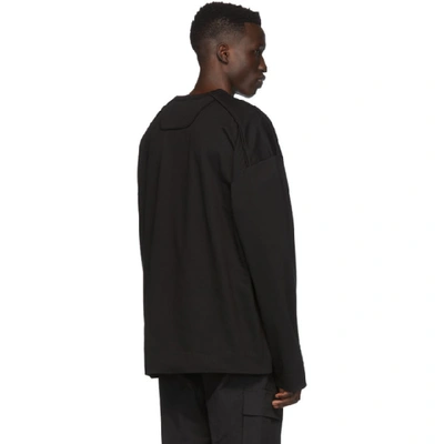 Shop Juunj Juun.j Black Logo Long Sleeve T-shirt In 5 Black