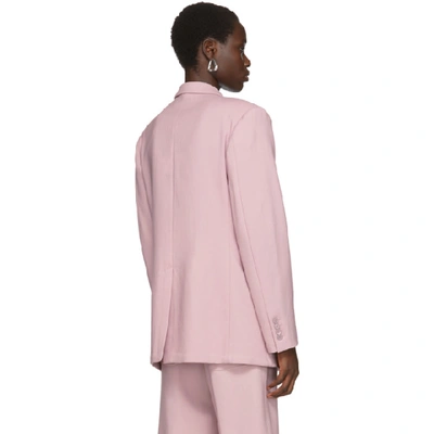 Shop Sies Marjan Pink Wool Canvas Molly Oversized Blazer In Spink Soft