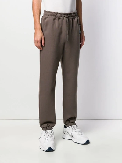 Shop Ader Error Embroidered Logo Patch Track Pants In Grey
