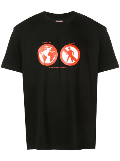 Shop Supreme Save The Planet T-shirt In Black