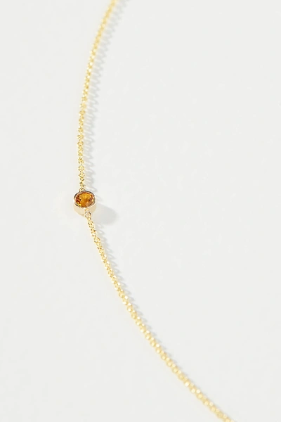 Shop Maya Brenner 14k Yellow Gold Asymmetrical Birthstone Necklace