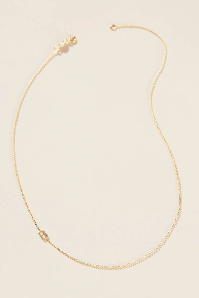 Shop Maya Brenner 14k Gold Asymmetrical Monogram Necklace