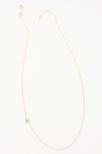 Shop Maya Brenner 14k Gold Asymmetrical Monogram Necklace
