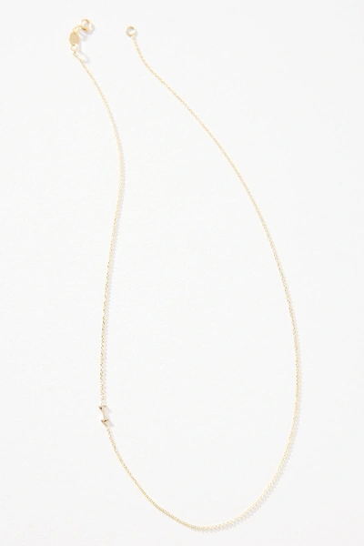 Shop Maya Brenner 14k Gold Asymmetrical Monogram Necklace