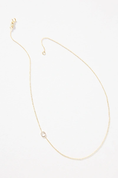 Maya Brenner 14k Gold Asymmetrical Monogram Necklace