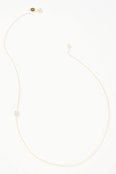Maya Brenner 14k Gold Asymmetrical Monogram Necklace