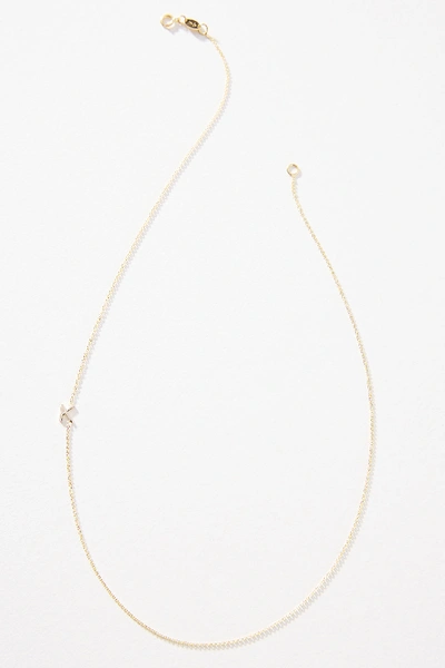 Shop Maya Brenner 14k Gold Asymmetrical Monogram Necklace