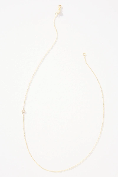 Maya Brenner 14k Gold Asymmetrical Monogram Necklace In Multicolor