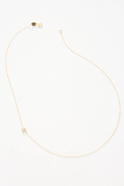Maya Brenner 14k Gold Asymmetrical Monogram Necklace