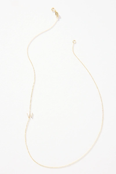 Maya Brenner 14k Gold Asymmetrical Monogram Necklace