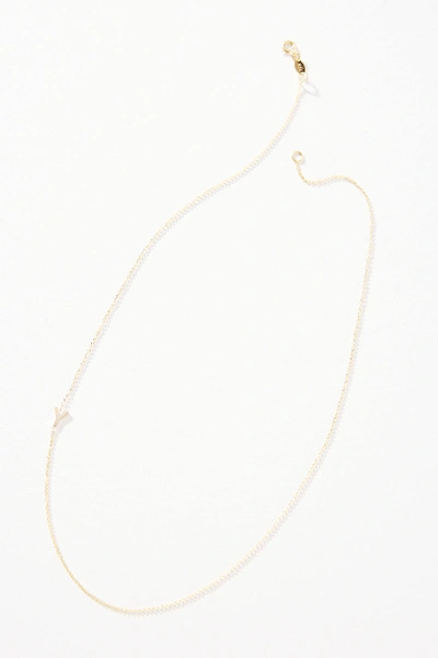 Shop Maya Brenner 14k Gold Asymmetrical Monogram Necklace