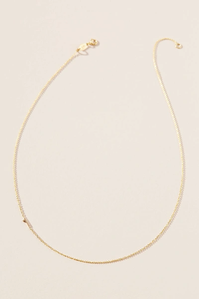 Shop Maya Brenner 14k Gold Asymmetrical Numeral Necklace In Black