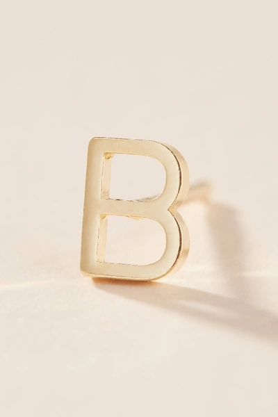 Shop Maya Brenner 14k Yellow Gold Monogram Post Earring