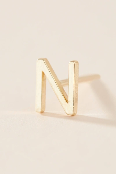 Shop Maya Brenner 14k Yellow Gold Monogram Post Earring