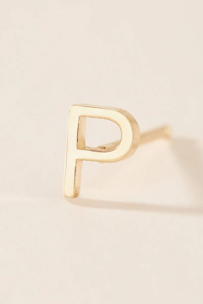 Maya Brenner 14k Yellow Gold Monogram Post Earring