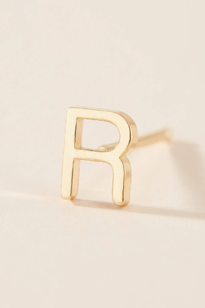 Shop Maya Brenner 14k Yellow Gold Monogram Post Earring