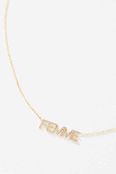 Maya Brenner 14k Gold Femme Necklace In Gold