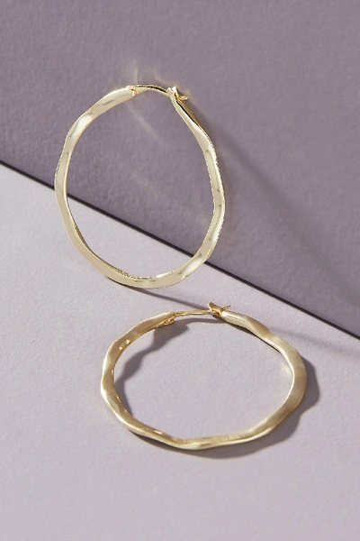 Shop Anthropologie Edison Hoop Earrings In Gold
