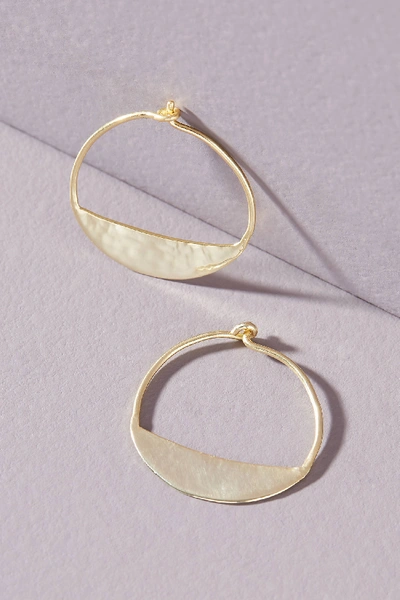 Shop Anthropologie Frannie Hoop Earrings In Gold