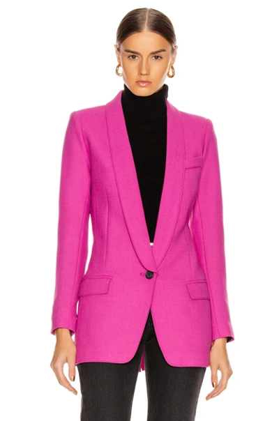 Shop Smythe Long Shawl Blazer In Violet