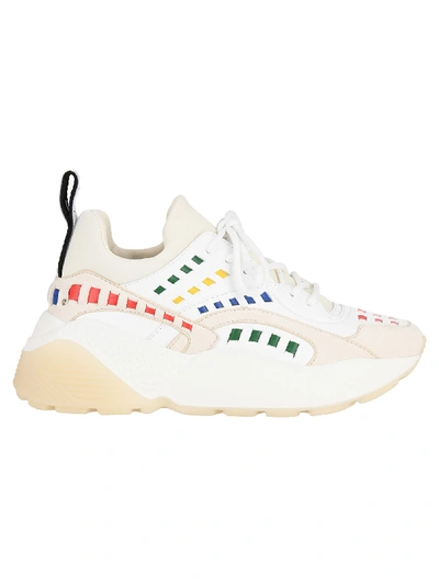 Shop Stella Mccartney Eclypse Sneakers In White + Multicolor Details