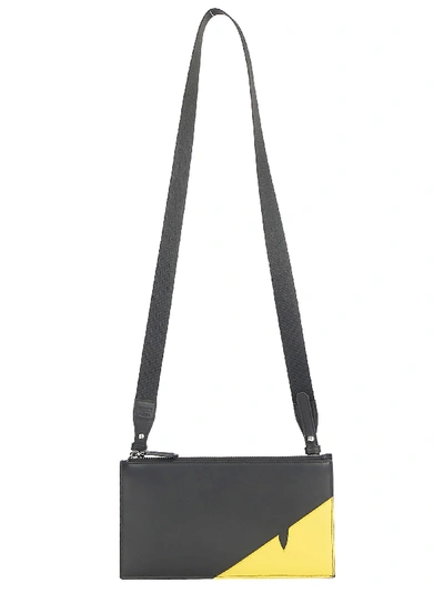 Shop Fendi Wallet In Nero/sunflower