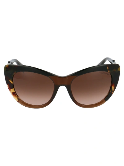 Shop Trussardi Sunglasses In Agg Brown