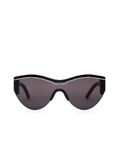 Shop Balenciaga Black Ski Cat Sunglasses
