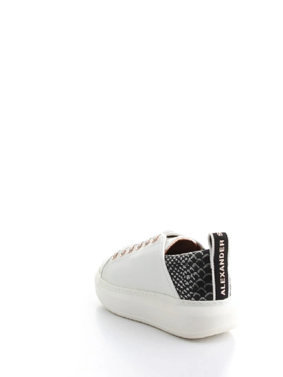 Shop Alexander Smith Leather Sneakers In White