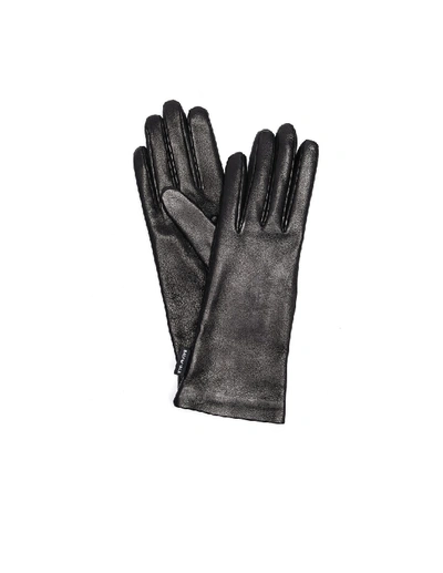 Shop Balenciaga Black Leather Gloves