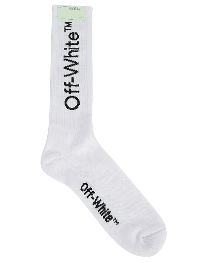 Shop Off-white Arrow Mid Socks In White/black