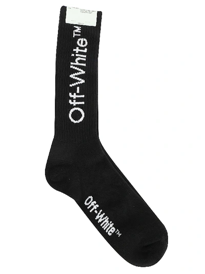 Shop Off-white Arrow Mid Socks In Black/white