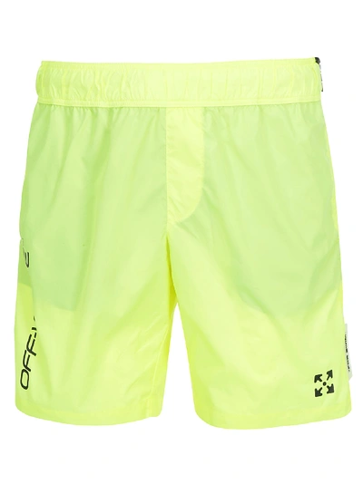 Shop Off-white Swimsuit In Fluo Yellow