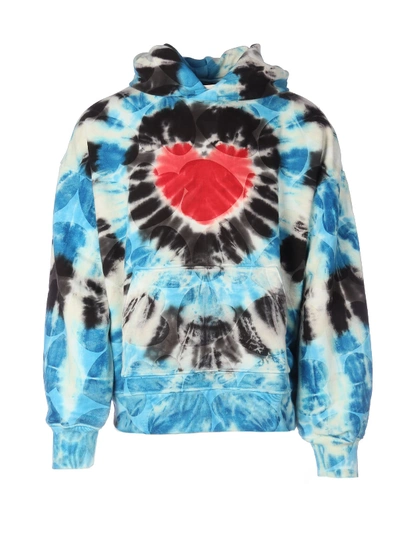 Shop Amiri Heats Tie Dyeoversized In Bht Blue Tie Dye