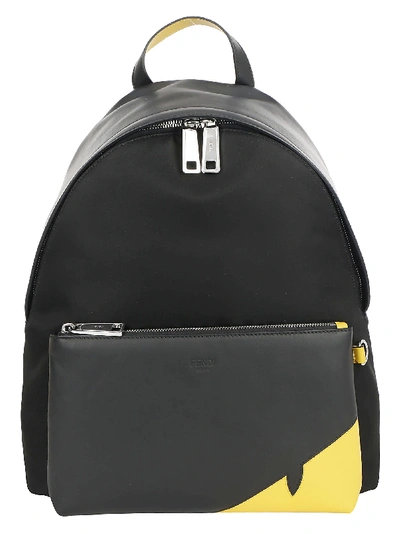 Shop Fendi Backpack In Nero/sunflower